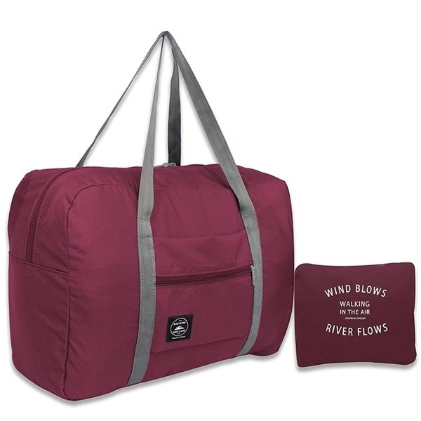 

nylon foldable large capacity bag lage women waterproof handbags men travel bags 220708