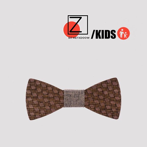 Kinder Jungen Holz Fliegen Für Kinder Bowties Schmetterling Krawatte Holz Schöne Hochzeit Party Platz Plaid Gravata Borboleta