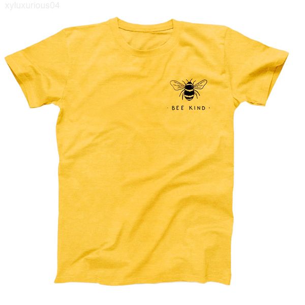 

bee kind pocket print tshirt women tumblr save the bees graphic tees plus size t shirts cotton o-neck drop shipping cx200714, Black