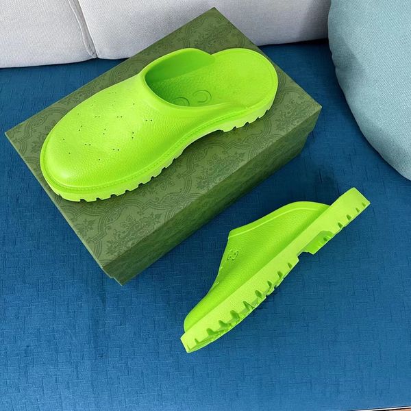 

luxury slippers brand designer men ladies hollow platform sandals made of transparent materials fashion lovely sunny beach woman shoes slipp, Black