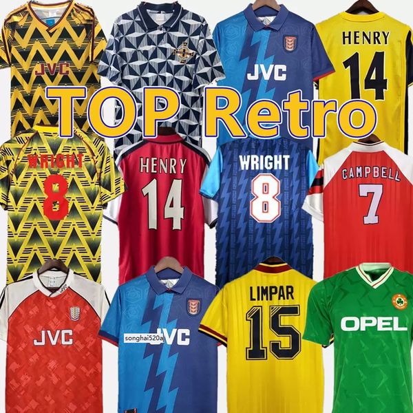 

1983 86 87 88 89 90 1991 92 93 andy cole ian wright tony adams retro classic soccer jersey dixon kevin campbell alan smith football shirt, Black;yellow