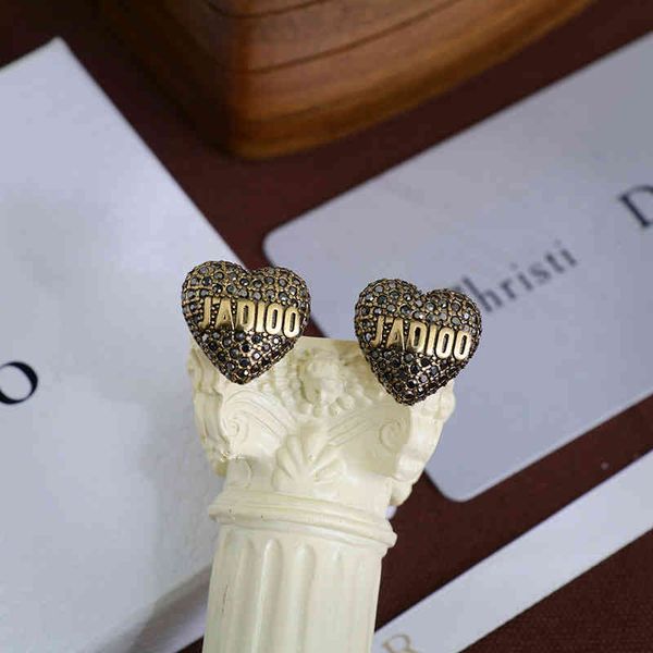 

2022 factory wholesale new brass love earrings, Golden