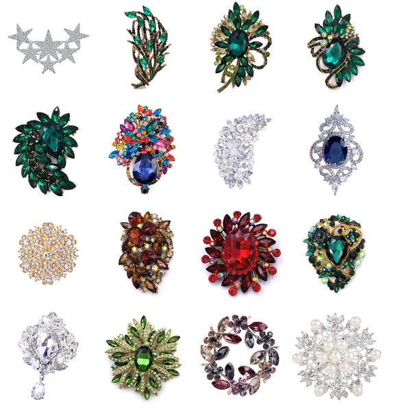 

hair accessories leaf rhinestone statement brooch pin dress jewelry accessory ambdm