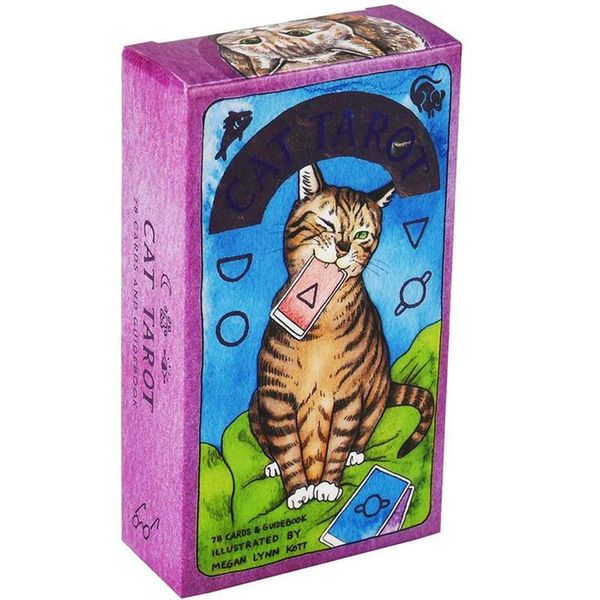 

cat tarot 78 cards with guidebook whimsical and humorous tarot deck stocking stuffer for kitten lovers divination board game234l