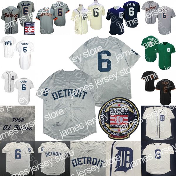 Neues Al Kaline-Trikot, Grau, Hall of Fame, 1968, Cooperstown, Creme, Schwarz, Mode, Marineblau, Grün, Spieler, Weiß, Ehemaliger Salute to Service Home Way