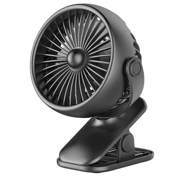 Recarregável USB Fan Desktop Mini Fan 3 Velocidade Super Mute Mute Cooler para Office Car Viagem Portátil Cooling Clip Fãs