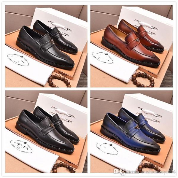 

a3 luxury dandelion spikes flat rivets leather shoes fashion men embroidery loafer designer dress shoes smoking slipper casual shoe size 38-, Black