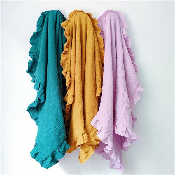 

blankets & swaddling style children's blanket personalized muslin cotton gauze wrapper swaddle baby quilt stroller born pography