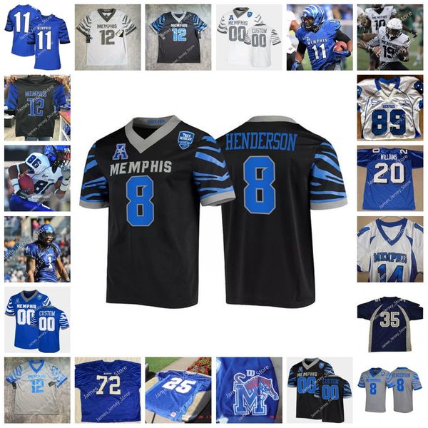 

2022 ncaa memphi tiger stitched college football jersey 7 john tate iv 12 keilon brown 13 tyrell raby 72 javon nelson 21 jp martin 84 khi ma, Black