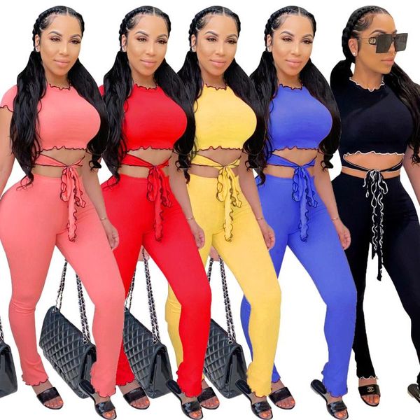 

women's tracksuits two piece set women short sleeve crop and pants sets summer workout 2 sweat suits outfit streetwear female tracksuit, Gray
