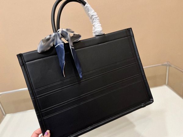 

designer book shopping tote bag leather handbags women cowhide shoulder bag lady fashion handbag purse crossbody messenger wallet d8z6#