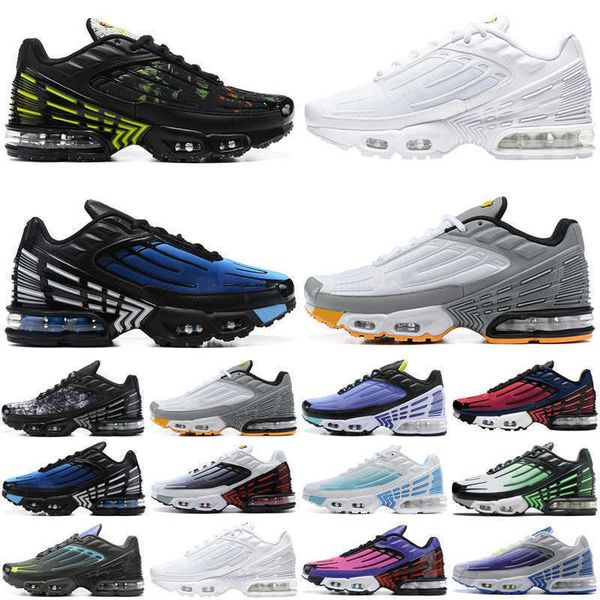 

tn plus 3 men running sneakers tns tnplus ultra triple black white mens trainers sports shoes runners fashion shoe