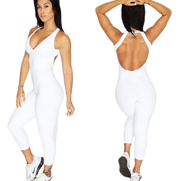 

women's jumpsuits & rompers zogaa plus size jumpsuit for women 2021 backless womens skinny white black bodysuit woman clothes 08gd#, Black;white