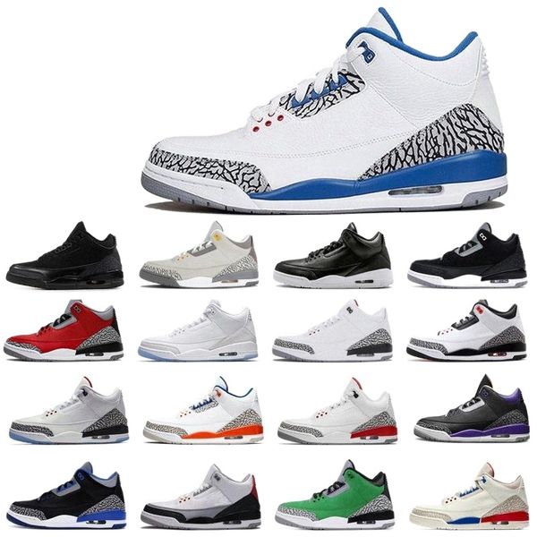 

basketball shoes for men jumpman 3 3s korea seoul racer blue midnight navy true unc cool grey trainers sneakers walking jogging
