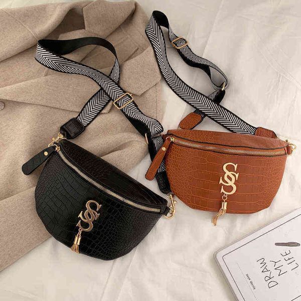 

waist bags women casual leather crossbody trendy chest belt for female bolsa 220423