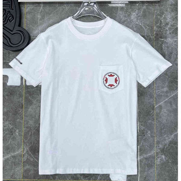 

brand mens summer t shirts horseshoe flower tees ch man classic cross t-shirts women shirt sanskrit letter designer tshirts luxury boy hip, White;black