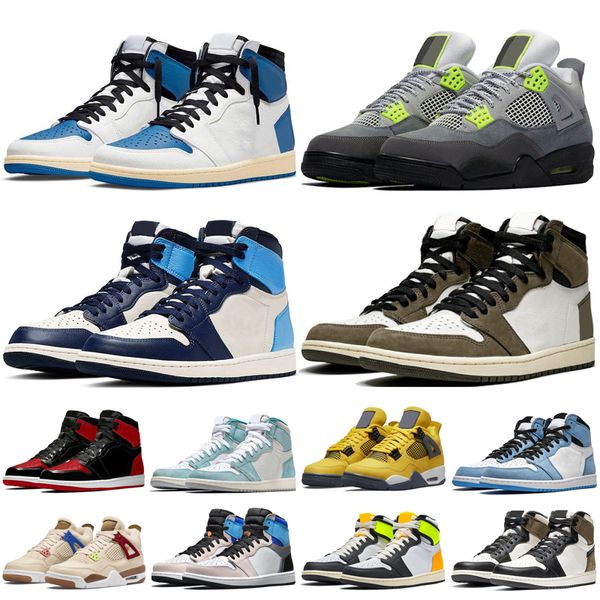 

4 4s basketball shoes university blue white oreo shimmer red thunder metallic purple black cat tour yellow paris bred motorsports men women