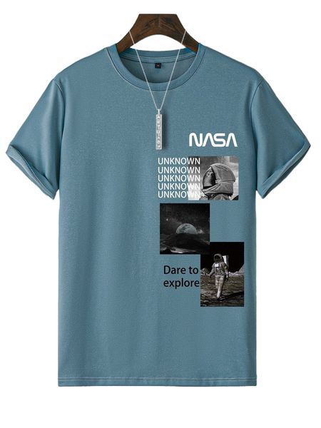 

men picture & letter graphic tee a3lo#, White;black