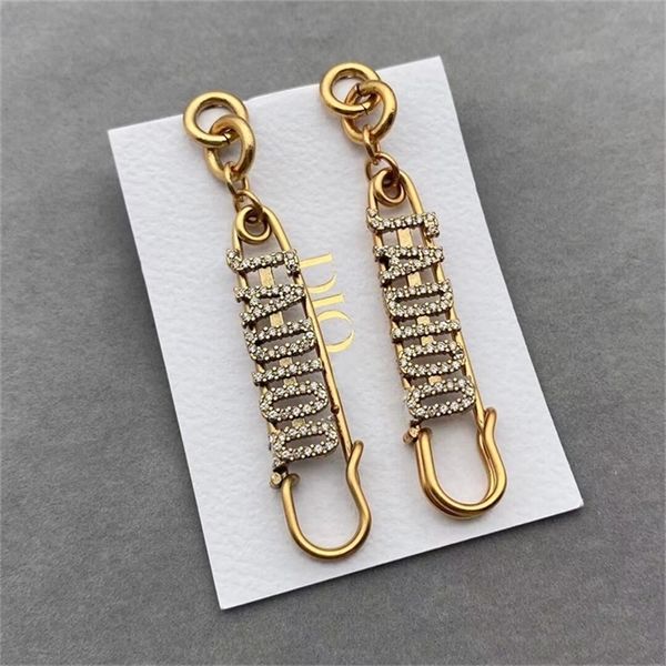 

jewelry letters with drilled tassels long earrings women's high silver needle earrings 70% off outlet store sale, Golden