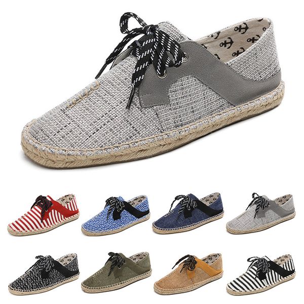 

straw hemp rope 2023 canvas breathable shoes new mens womens big size 36-44 eur fashion breathable comfortable black white green casual554