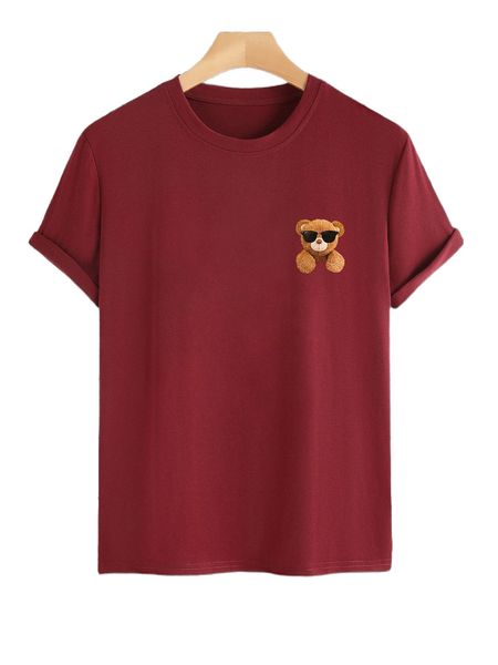 

men bear print tee 41l7#, White;black