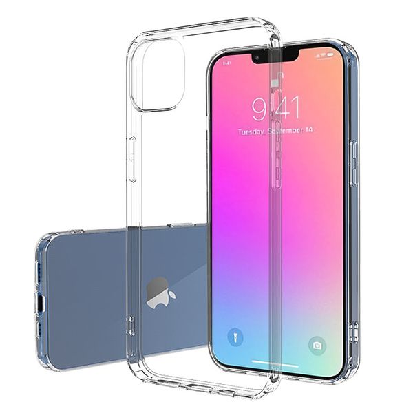 Custodie trasparenti 1.0mm Soft Cushion Design antiurto Materiale TPU Custodie per iPhone 13 12 11 Pro X Xr Xs Max 8 7 Plus Samsung S22 S21 S20 Ultra Plus A33 A32 A72