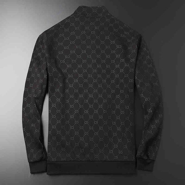 

men's luxury fashion brands menswear new leisure half high zipper cardigan jacket long sleeve, Black