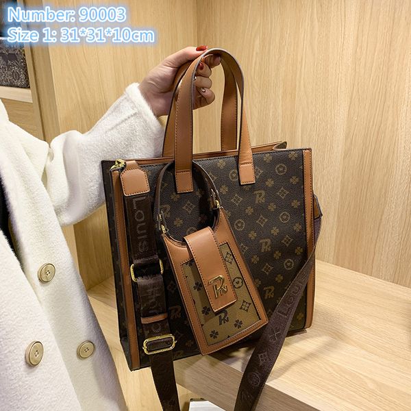 

wholesale factory ladies leather shoulder bags street trend printing tote bag elegant retro polka dot pattern women handbag personalized plu
