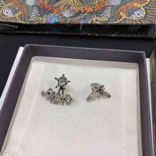

2022 factory wholesale new di high version star big diamond asymmetric female used earrings ukqv, Golden