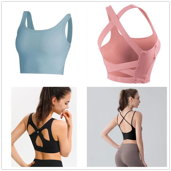 Vestiti alla moda dal nuovo look Reggiseno sportivo per donna Sexy per yoga Corsa atletica Palestra Allenamento Fitness Canottiere attillate senza maniche