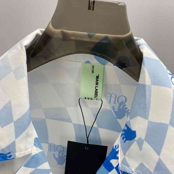 

men's and women's trendy br t-shirt summer new off short sleeved shirt cardigan lapel letter printing fashion br, White;black