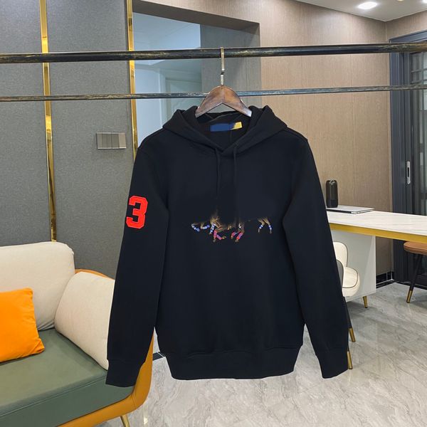 

mens polo hoodies hourse embroidered sweatshirt ralphs polos womens hoodie casual designer clothes laurens, Black