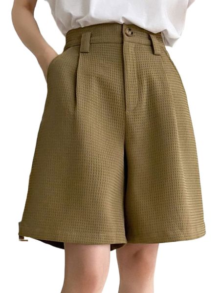 

dazy waffle knit zip fly shorts j1dj#, White;black