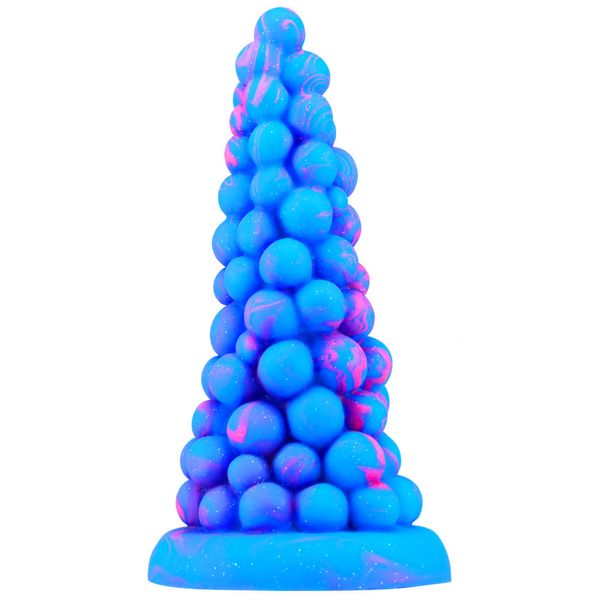 Novo cacho de uva forma simulação de silicone pênis traseiro quadra plug anal feminino adulto brinquedos sensuais