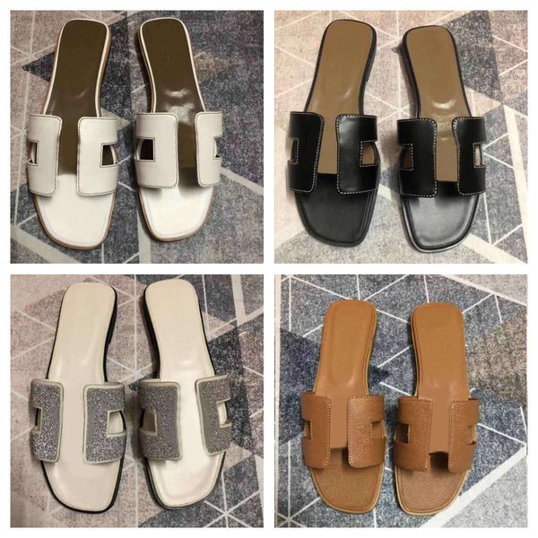 

2022 women sandals slippers embroidery designers slides sandal floral brocade flip flops striped beach leather rubber flower slipper loafers, Black