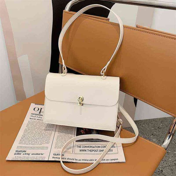 

evening bags elegant solid color pu leather crossbody for women fashion lock female shoulder ladies small square purses and handbags 220727