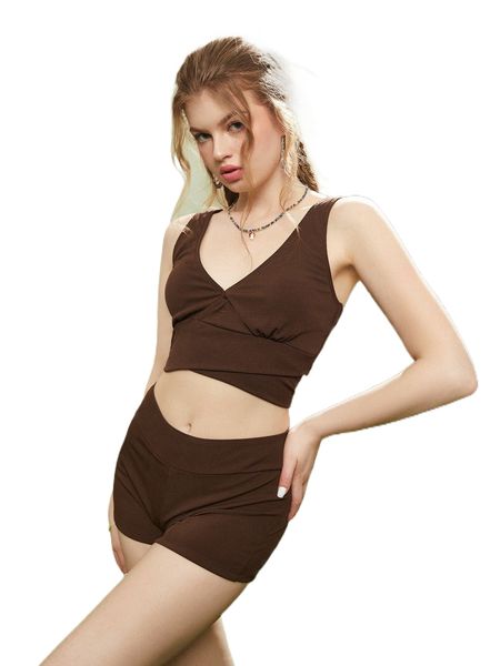 

romwe fairy grunge solid criss cross tie back bikini swimsuit k40b#, White;black