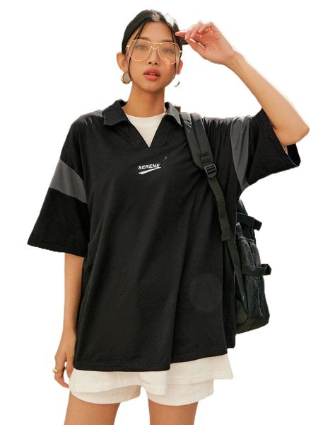 

dazy colorblock letter graphic tee 117b#, White