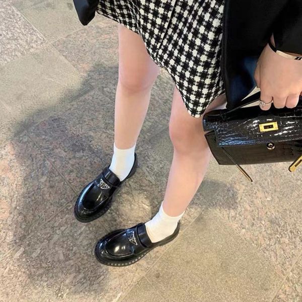 

dress shoes women's uniform leather shoes black round head fashion