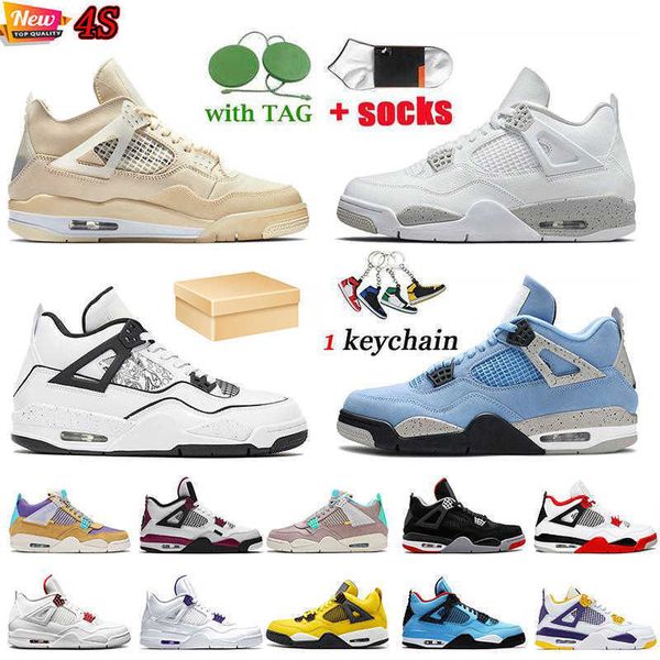 

university blue bred og jumpman 4 4s basketball shoes the cactus white jack cement cool grey mens concord pure unc royalty men, Black