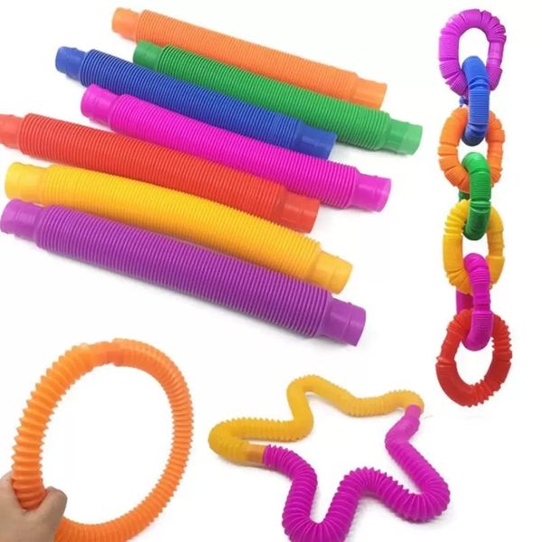 50pcs/lote de tubo pop feitagem sensorial fidget tubo tubo twist