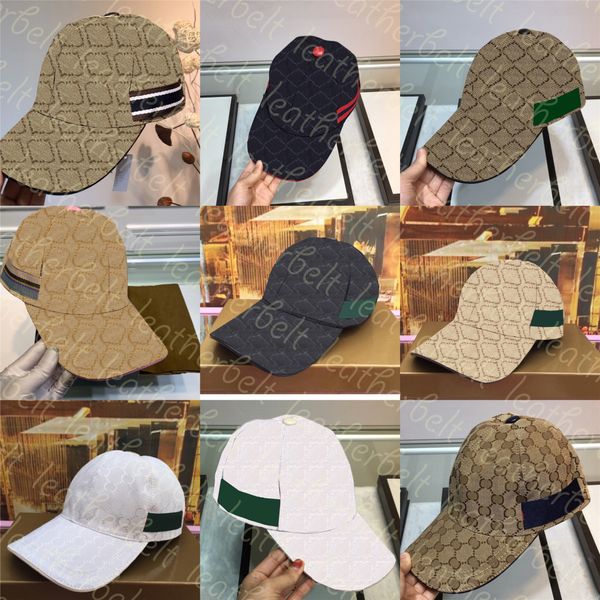 Kadın Erkek Snapbacks Şapka Tasarımcısı Mektup Golf Şapkası Klasik Çizgili Spor Beyzbol Şapkaları Casquette