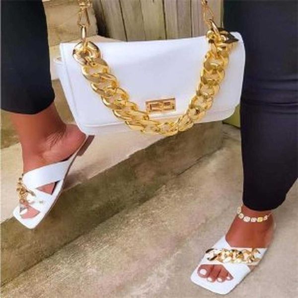 

classic luxury paris flat beach leather outdoor casual fashion sandals summer white slippers women's shoes large size designer elling, Black