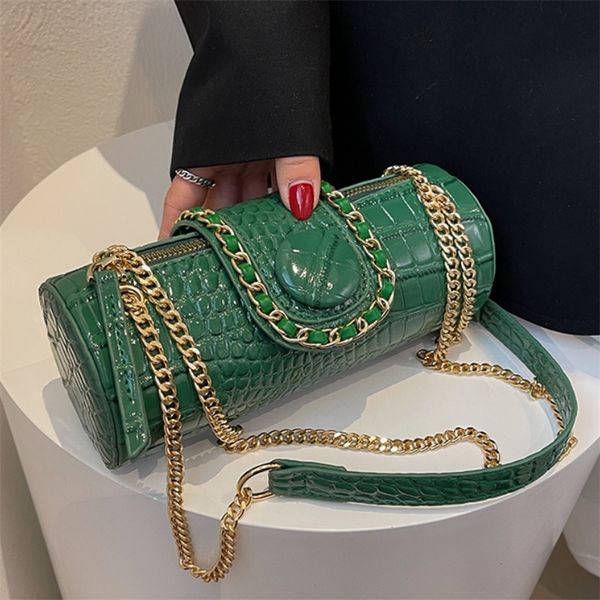 

tote barrel shaped bag summer fashion highquality pu leather womens designer handbag shoulder messenger bag 220707