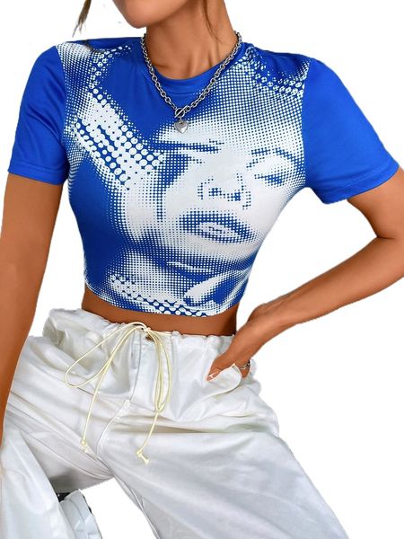 

figure graphic crop tee m0md#, White