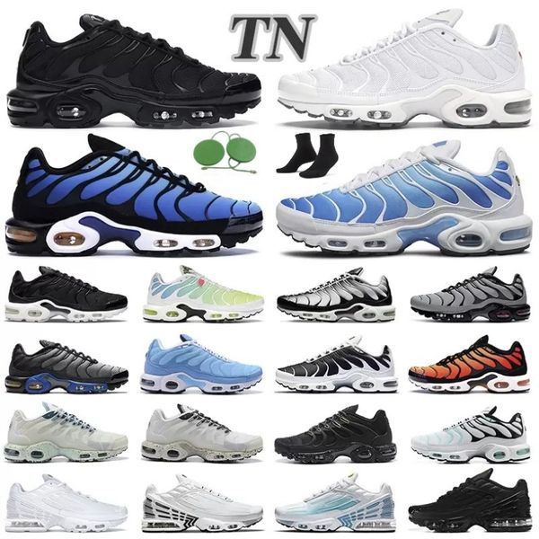 2022 Männer Frauen Laufschuhe Tn Plus Triple Black White Laser Blue Damen Atmungsaktive Blue Fury Jade Laser Wolf Grey Herren Trainer Outdoor-Sport-Turnschuhe