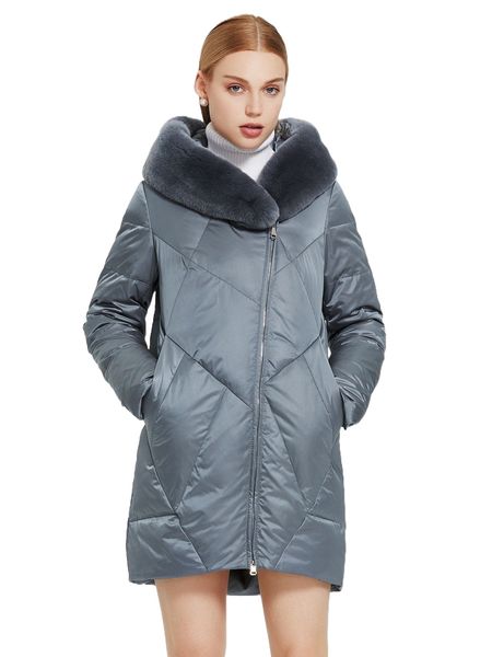 

miegofce solid zip up hooded pocket side winter coat n5lt#, Black