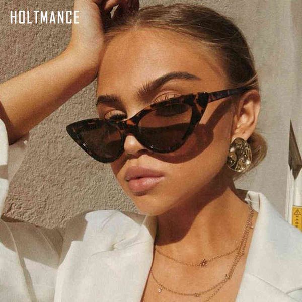 

vintage women sunglasses cateye lady retro cat eye sun glasses brand designer transparent ocean eyewear for female oculos y220410, White;black