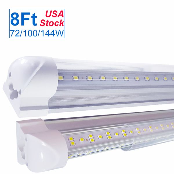 Integrate V Forme LED Tube Light 2400 мм 2,4 м 240см 8 футов 4 фута 5 футов 6 футов T8 8 футов 72 Вт Охладитель Охладитель Охладитель Охладитель Охлаждающий Ламп LOW Профиль Независимый Магазин Светильники Потолочный