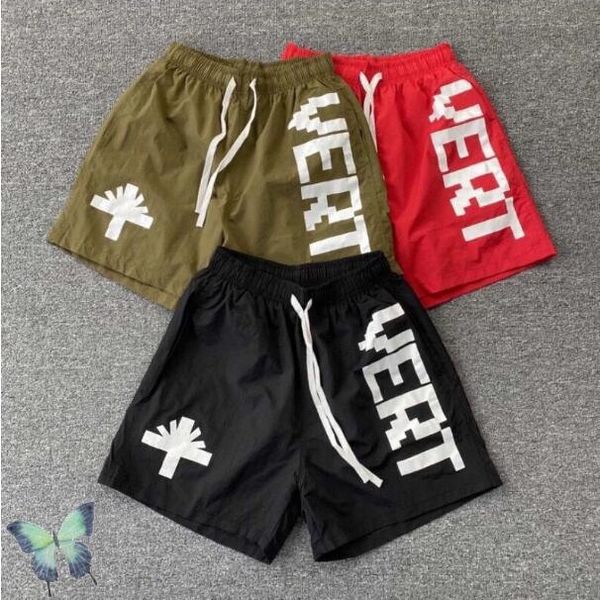 

summer beach shorts three color red green black men mesh sportswear shorts